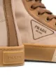 Prada two-tone gabardine hi-top sneakers