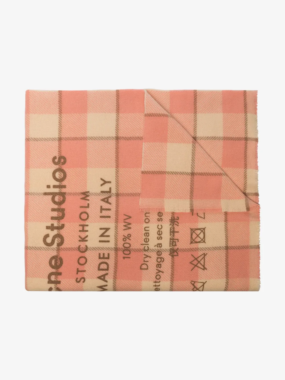 ACNE STUDIOS ACNE STUDIOS PINK CASSIAR CHECKED WOOL SCARF,CA002614577999