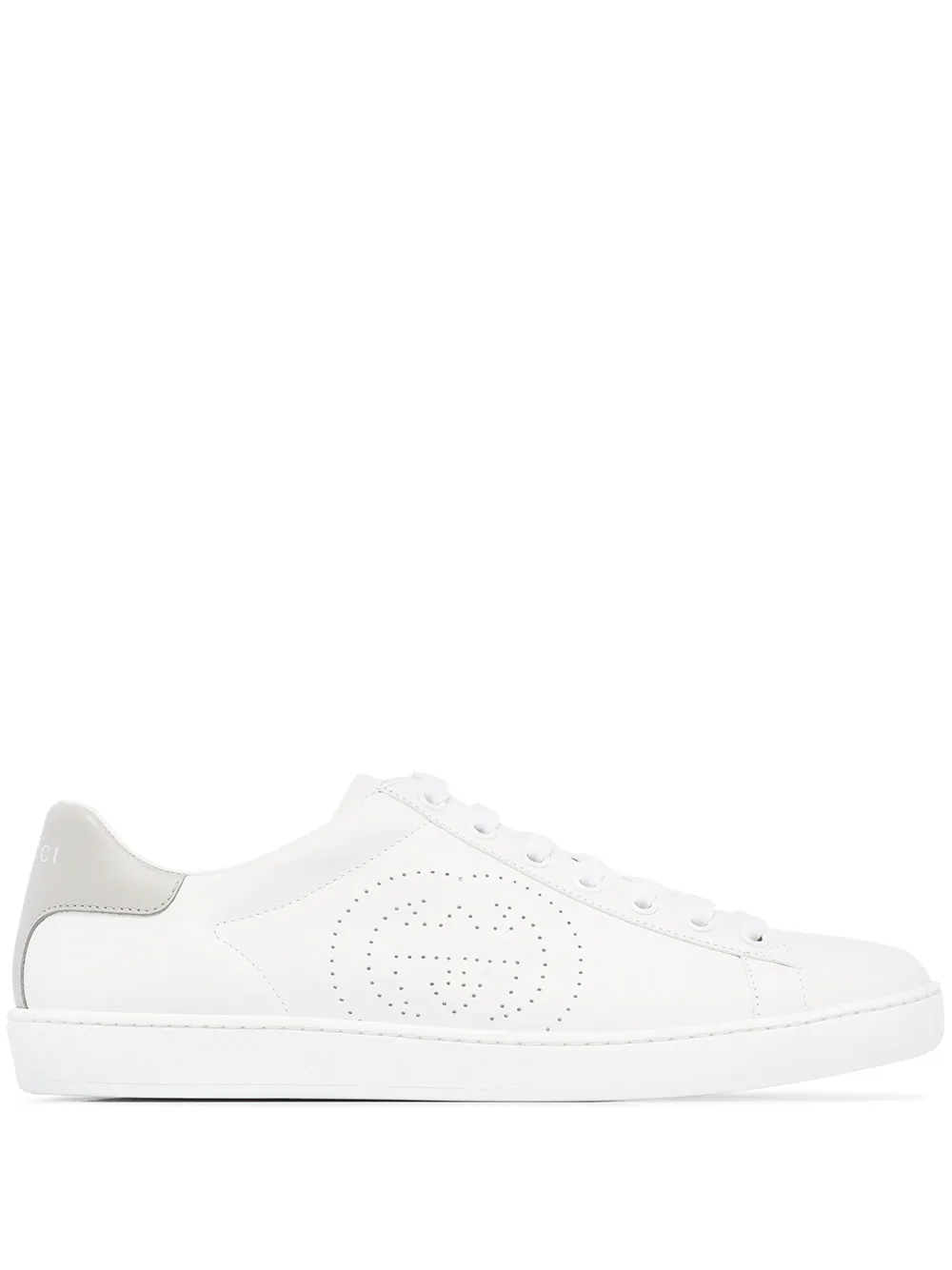Click to view more detailed imagery on our partner's website Gucci New Ace Leather Sneakers In 白色