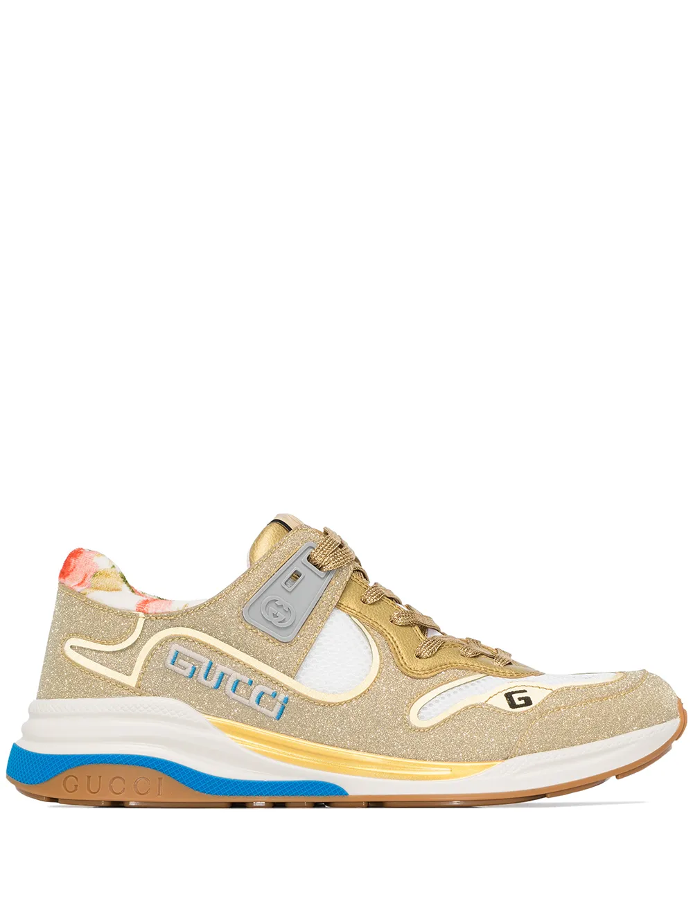 gucci gold glitter shoes