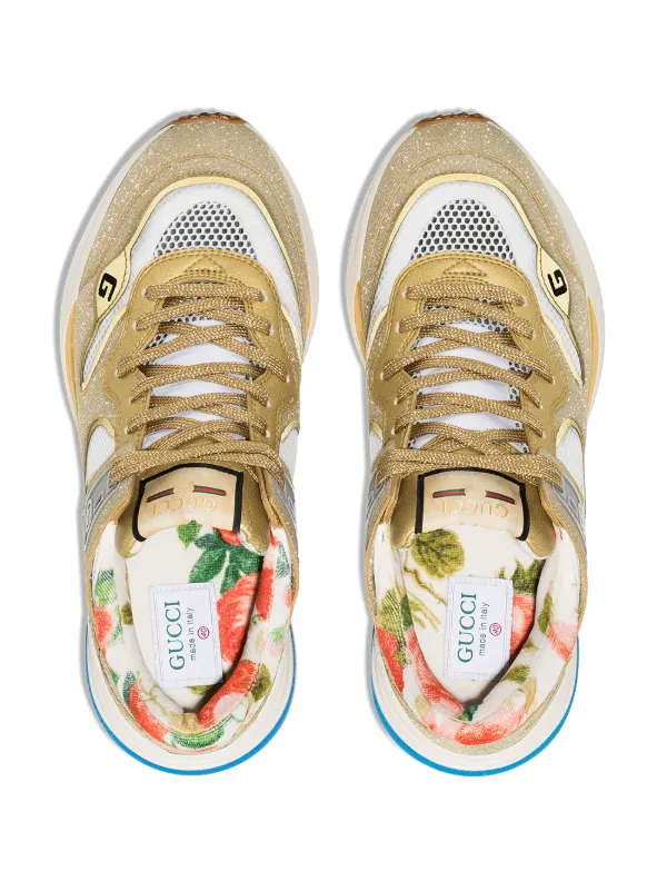 gucci gold glitter sneakers