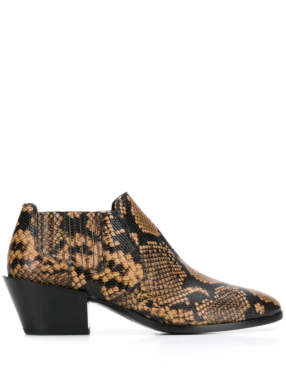 Tods ботильоны с тиснением под кожу змеи Tod’S