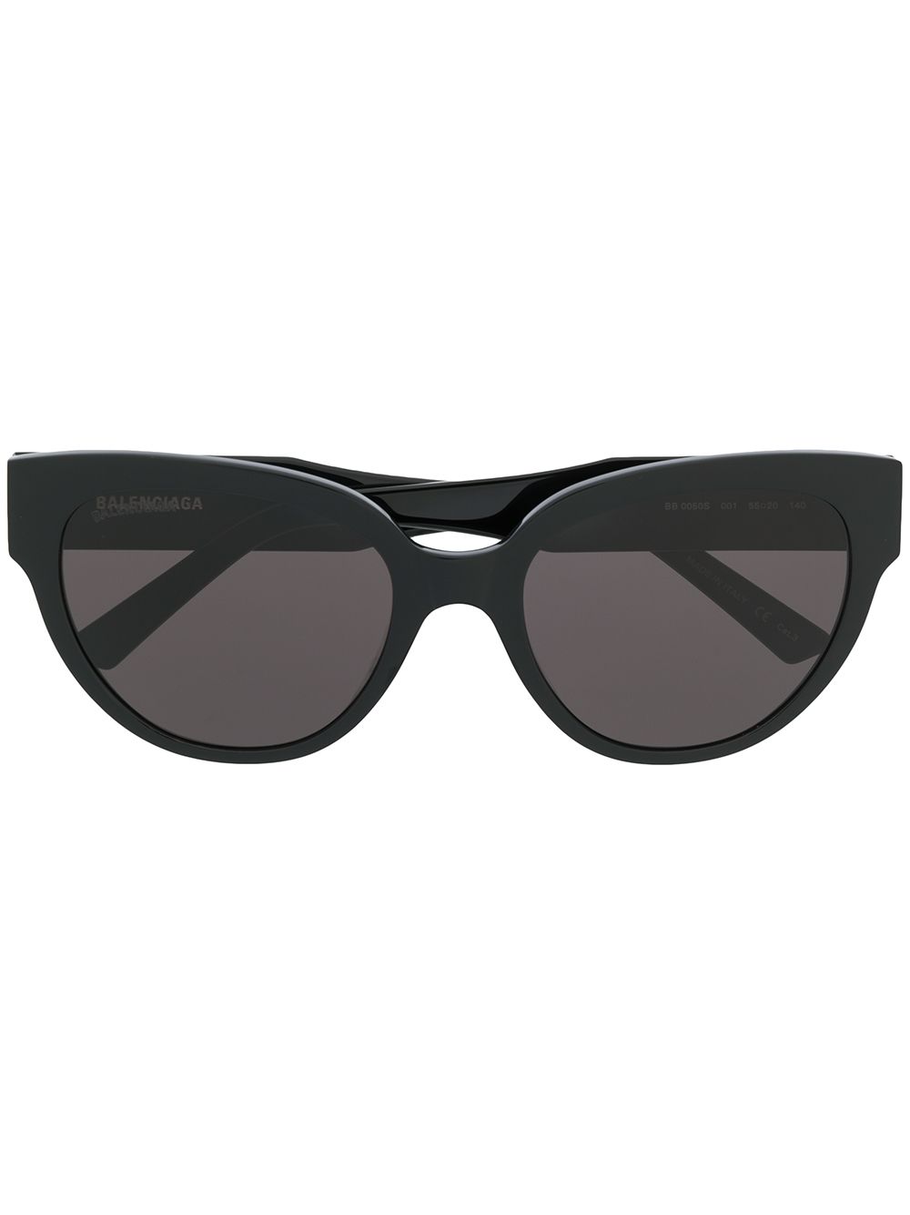 Shop Balenciaga Flat Butterfly Sunglasses In Black