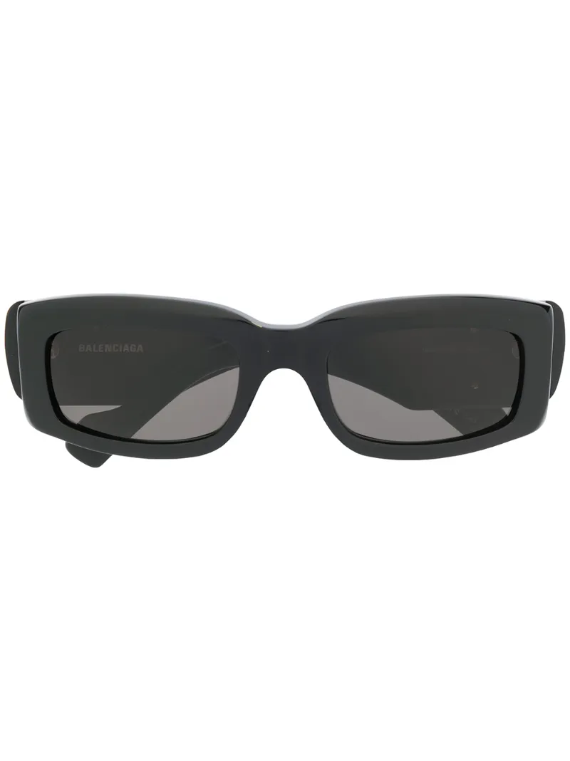 balenciaga black rectangle sunglasses
