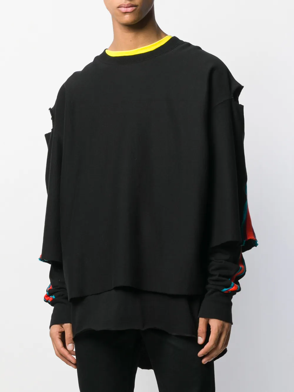  Facetasm T Shirt Im Destroyed Look   Schwarz 