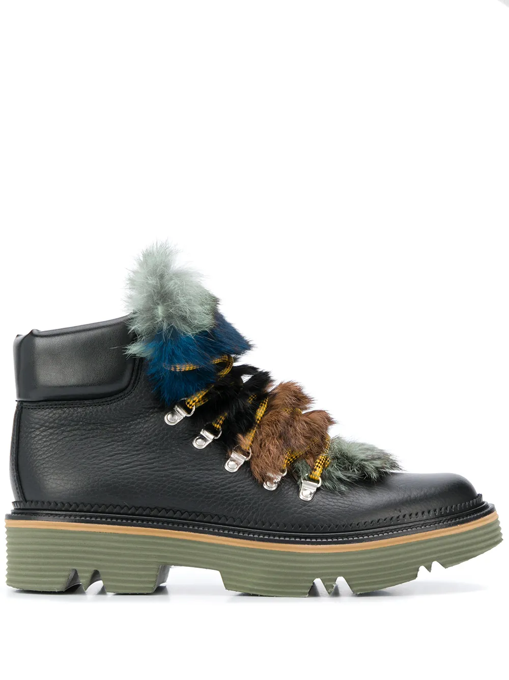 fur tongue boots