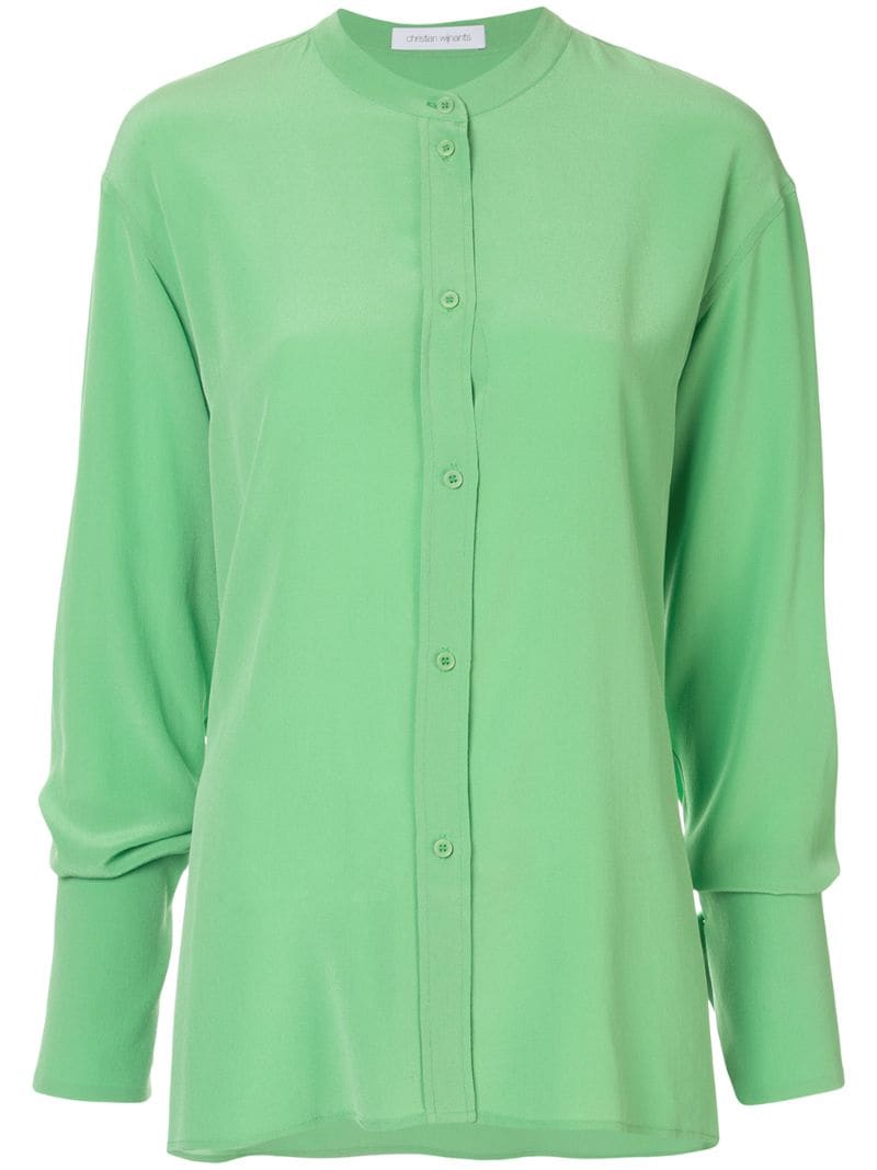 Christian Wijnants Relaxed Fit Long Sleeve Shirt In Green