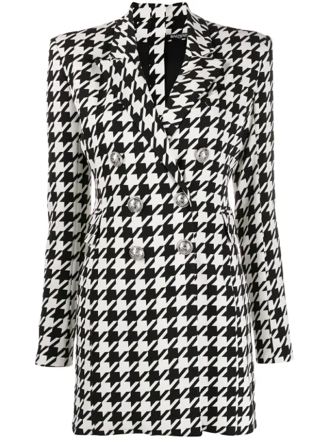 dogtooth blazer dress