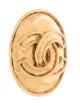 Chanel Pre-Owned 1994 CC oval clip-on earrings