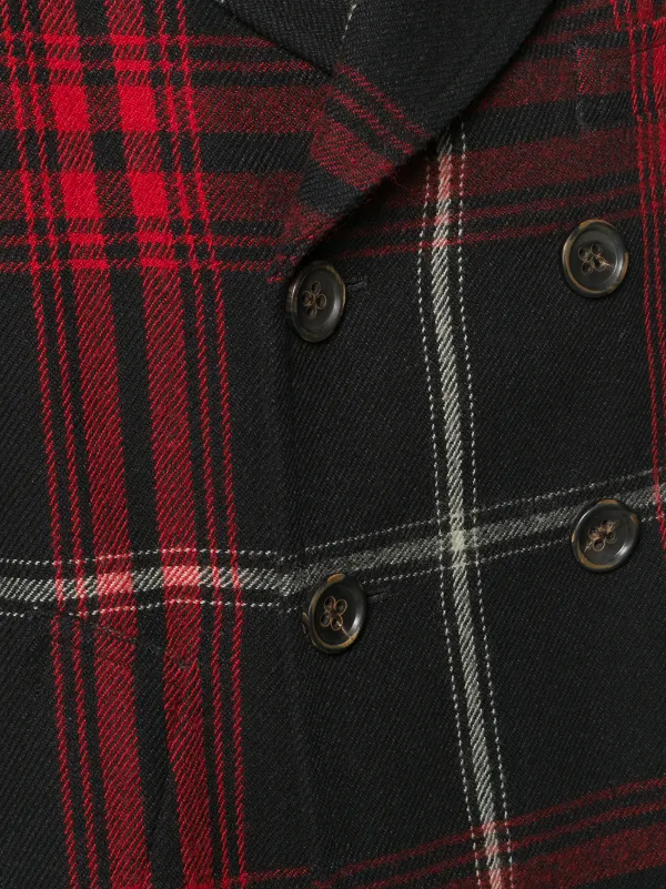 checked short coat