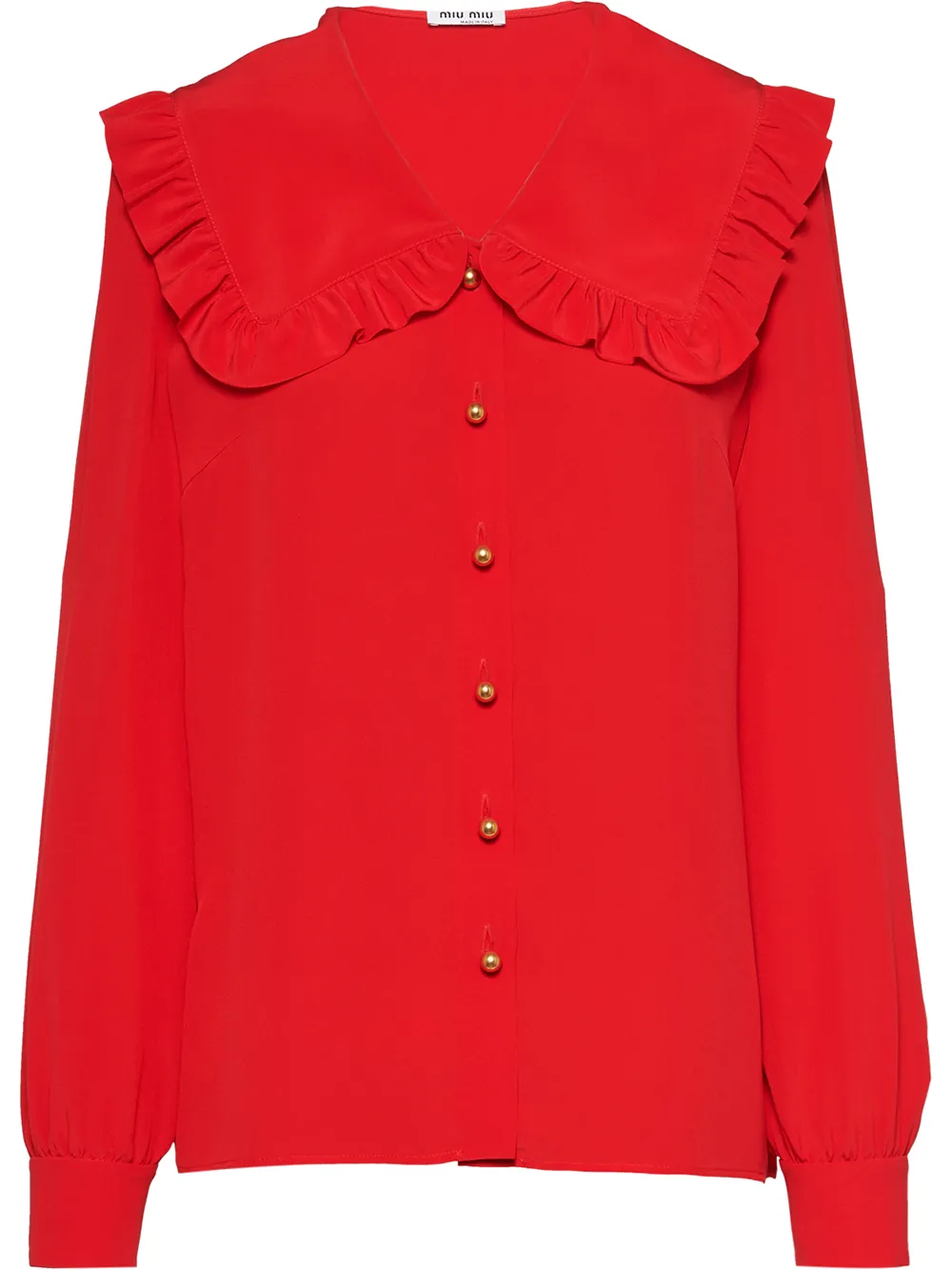 Miu Miu Bluse Aus Chinakrepp FXFvp R0H7G Miu Miu Bluse Aus Chinakrepp FXFvp R0H7G