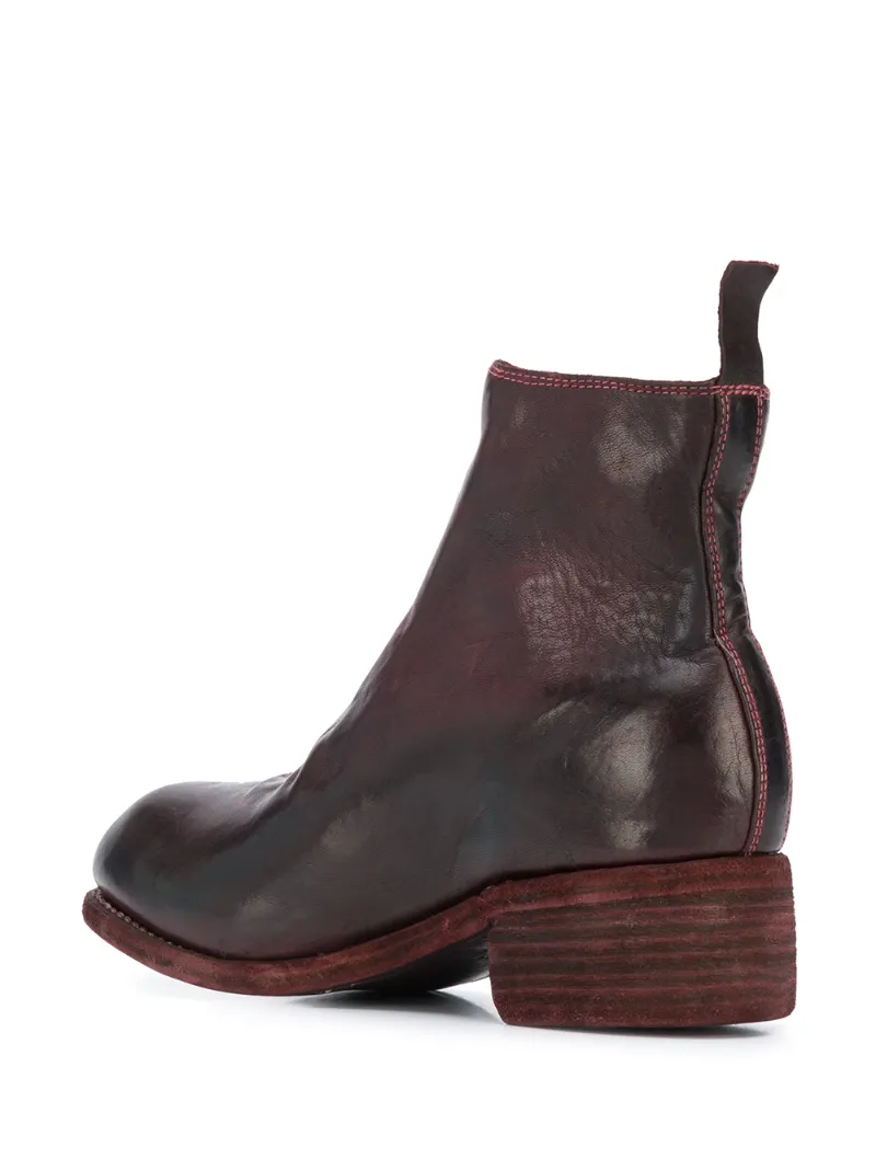 Guidi Zip-Up Ankle Boots In Cv23T Burgundy | ModeSens