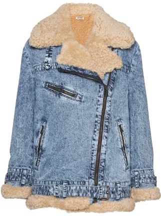 Denim aviator cheap jacket