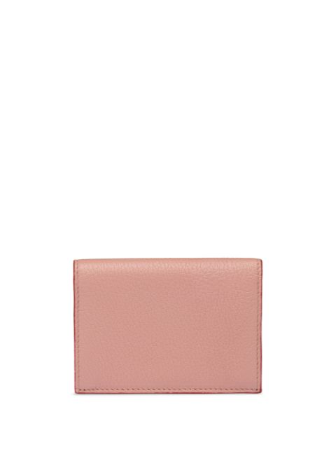 Shop pink Miu Miu Madras leather card holder with Express Delivery ...