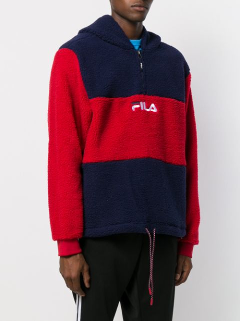 fila colour block boyfriend overhead hoodie