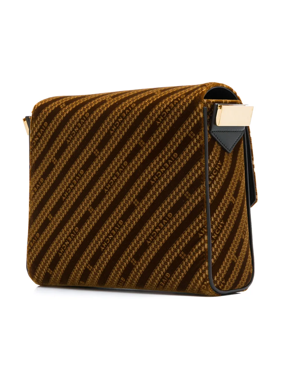 Givenchy Givenchy Medium Eden Velvet Cross Body Bag Brown