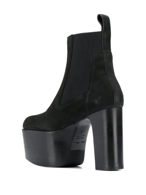 rick owens peep toe boots