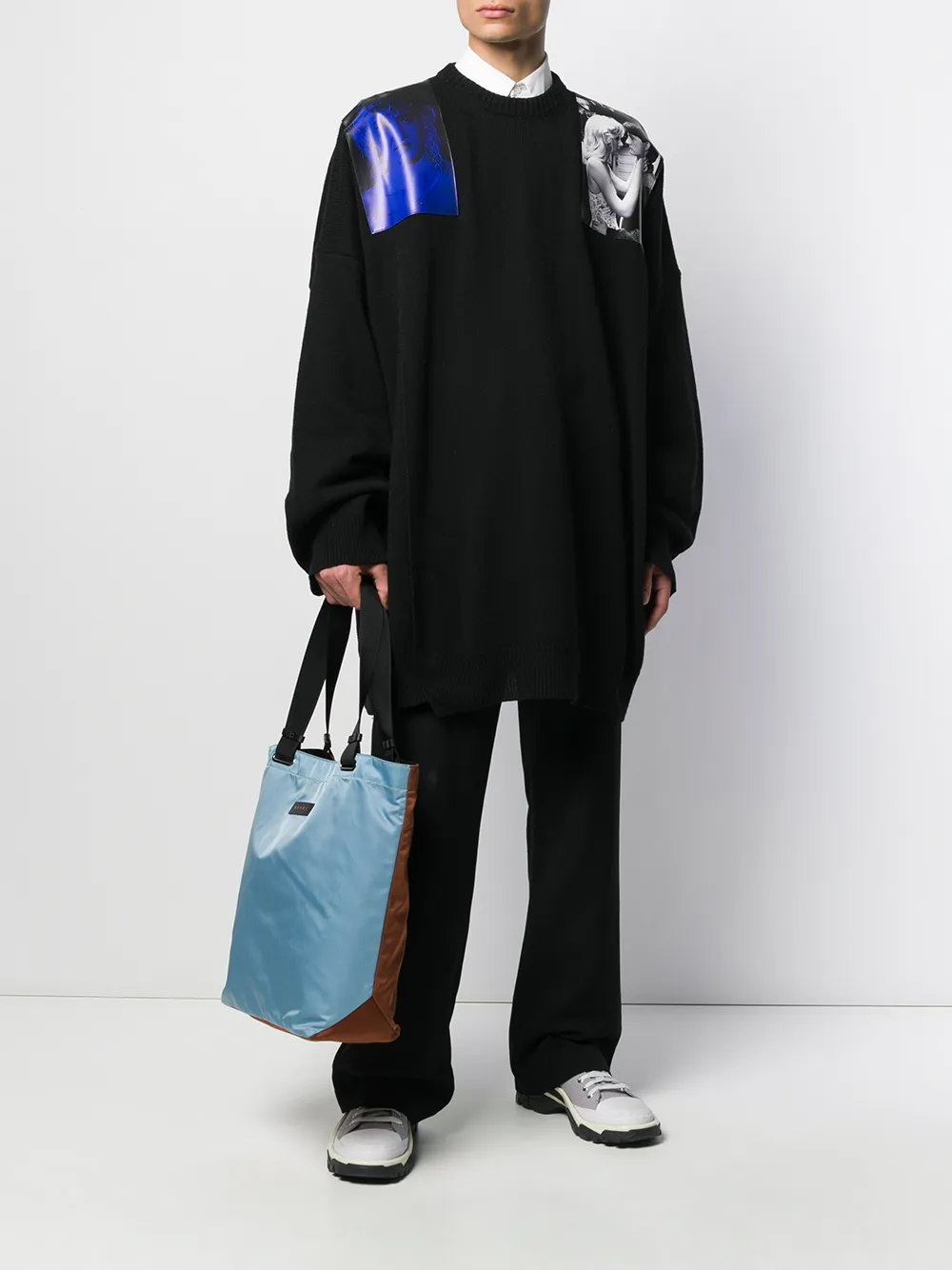 фото Raf Simons Blue Velvet print jumper