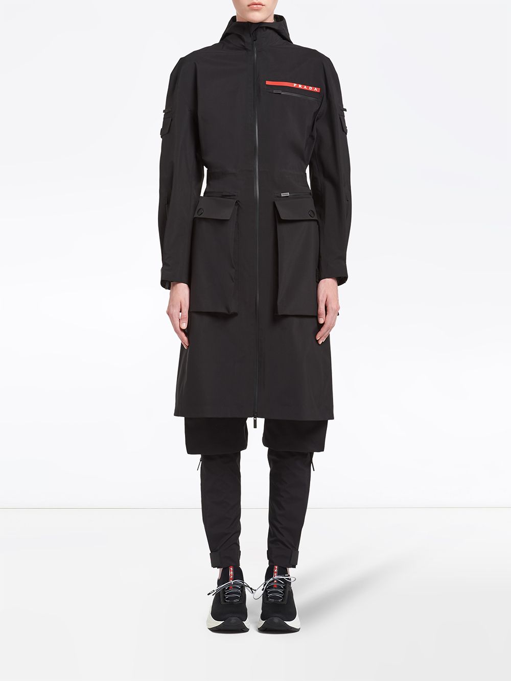 Prada Linea Rossa technical military jacket - Black