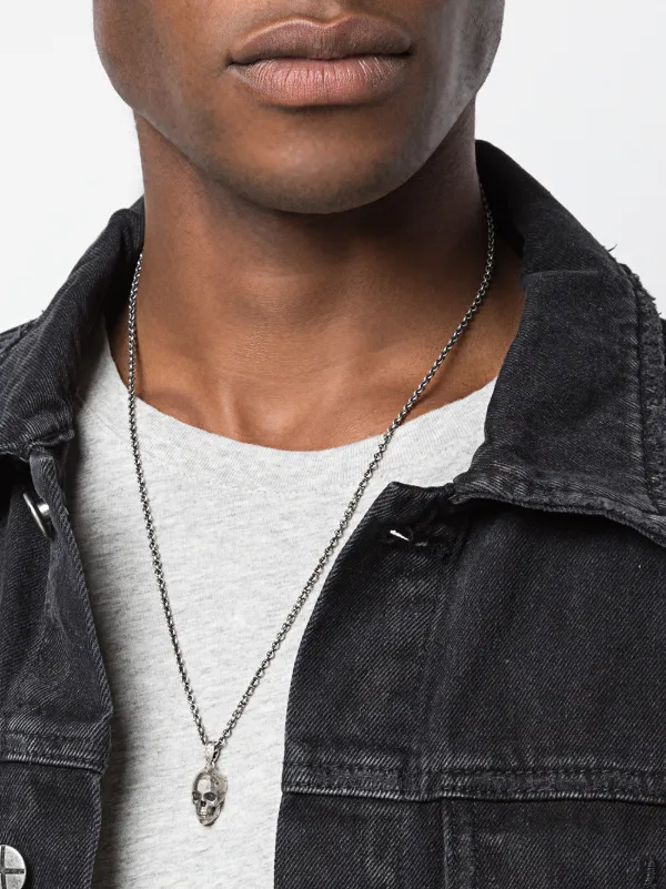 John Varvatos Skull Pendant Necklace 