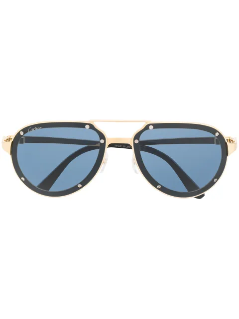 Cartier Eyewear tinted pilot-frame sunglasses
