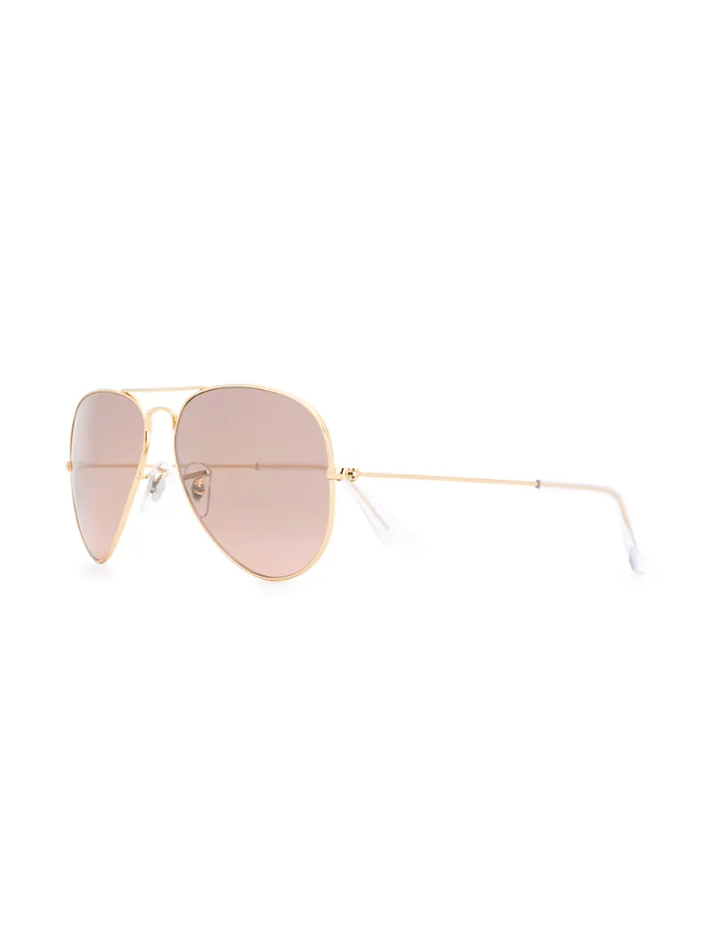 Ray Ban Aviator Sunglasses In Gold