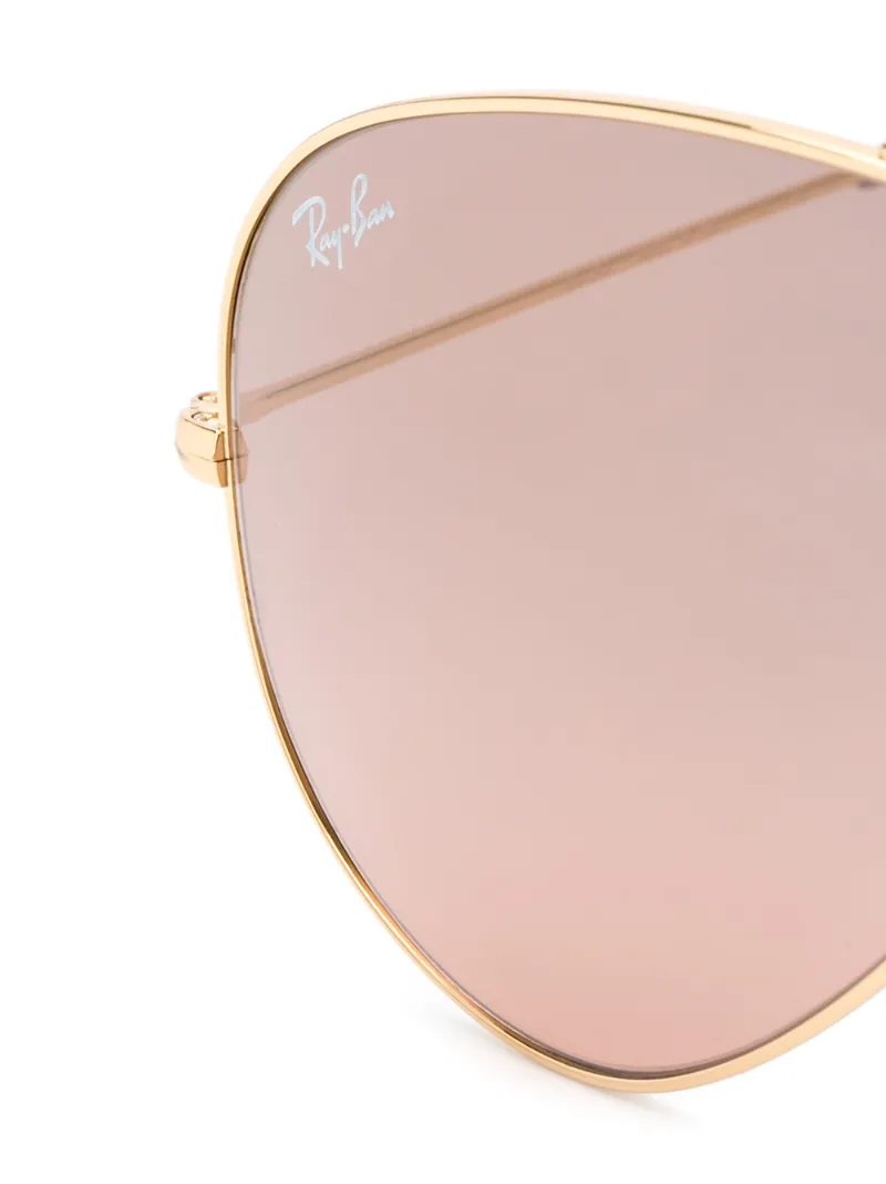 Ray Ban Aviator Sunglasses In Gold