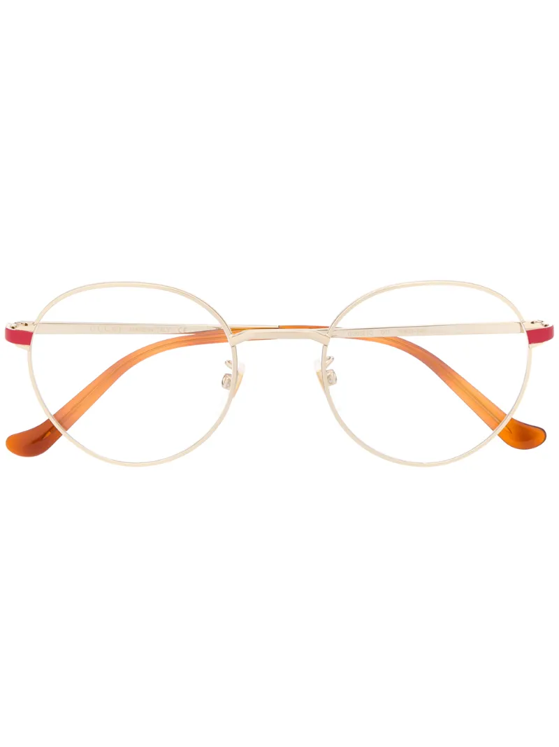 gucci round frame glasses