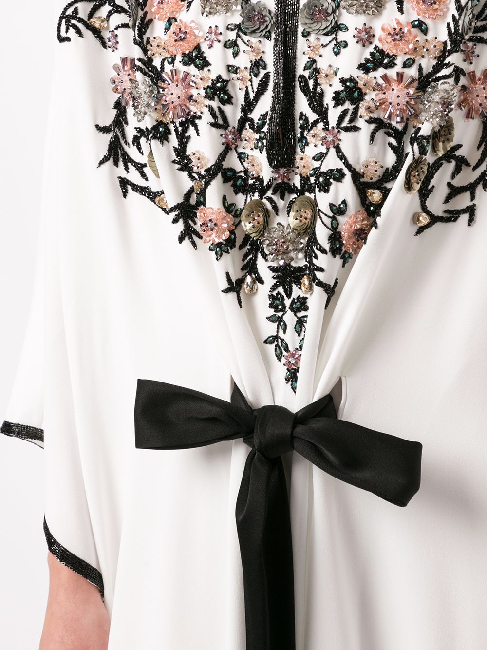 фото Marchesa floral embellished kaftan