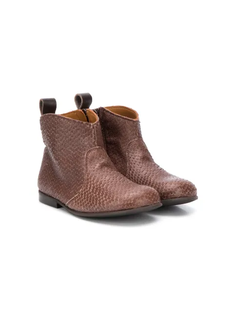 Pèpè bottines à effet peau de serpent