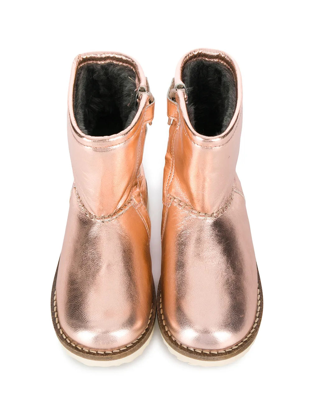 Pèpè Metallic enkellaarzen Roze