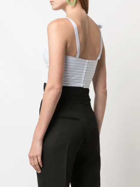 ROSIE ASSOULIN STRIPED BUSTIER CROPPED TOP