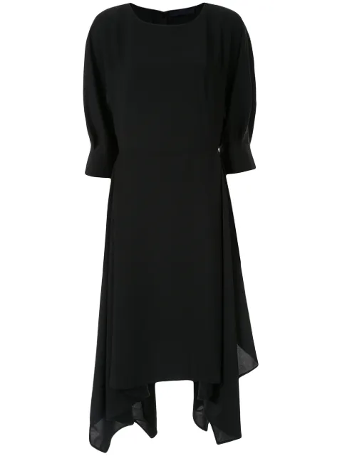 JUUN.J ASYMMETRIC MIDI DRESS