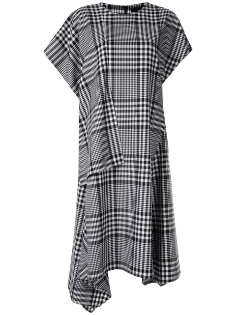 JUUN.J PLAID OVERSIZED MIDI DRESS