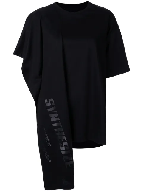 JUUN.J SYNTHESIZE ASYMMETRIC DRAPED T