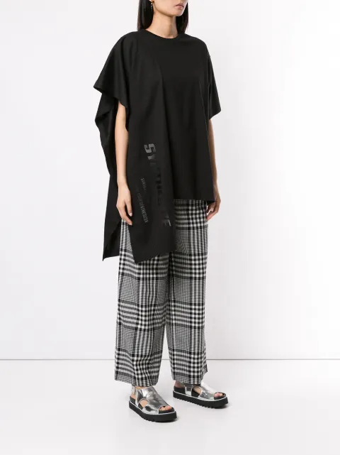JUUN.J SYNTHESIZE ASYMMETRIC DRAPED T