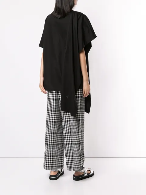 JUUN.J SYNTHESIZE ASYMMETRIC DRAPED T