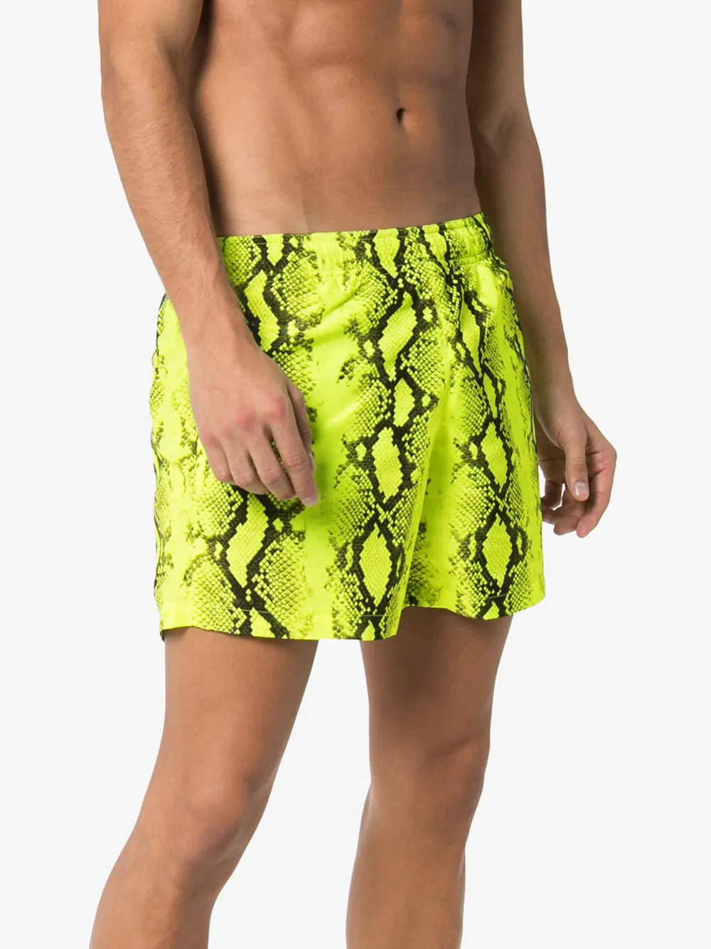 OFF-WHITE SNAKE PRINT SWIM SHORTS,OMFA003R20G72003600014583900