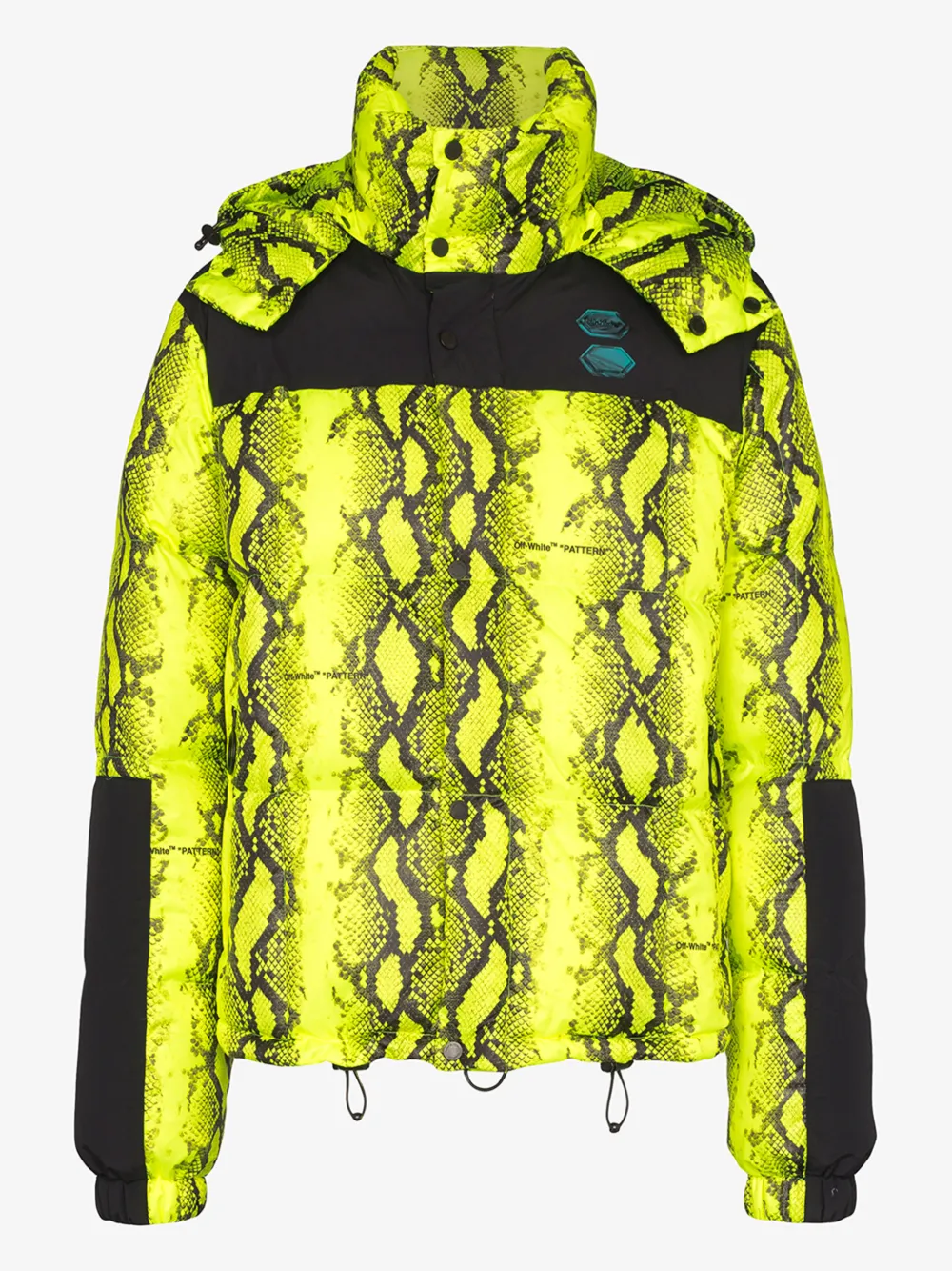 OFF-WHITE SNAKE PRINT PADDED JACKET,OMED015R20D53001620014583917