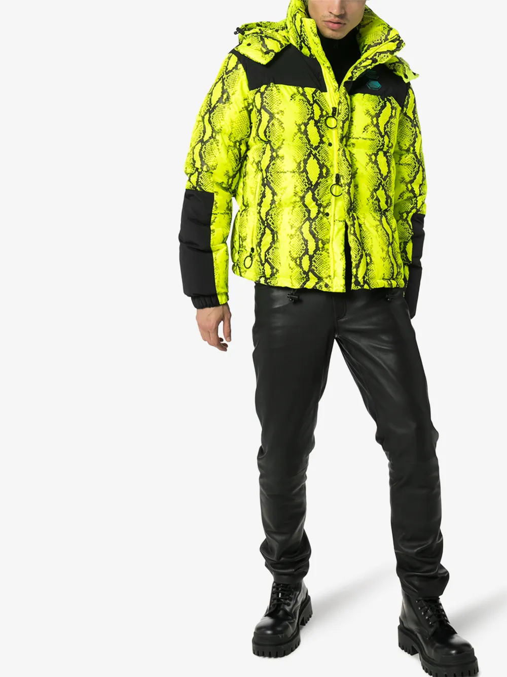OFF-WHITE SNAKE PRINT PADDED JACKET,OMED015R20D53001620014583917