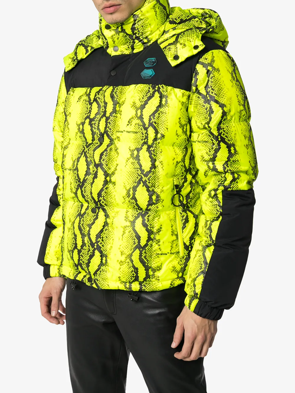 OFF-WHITE SNAKE PRINT PADDED JACKET,OMED015R20D53001620014583917