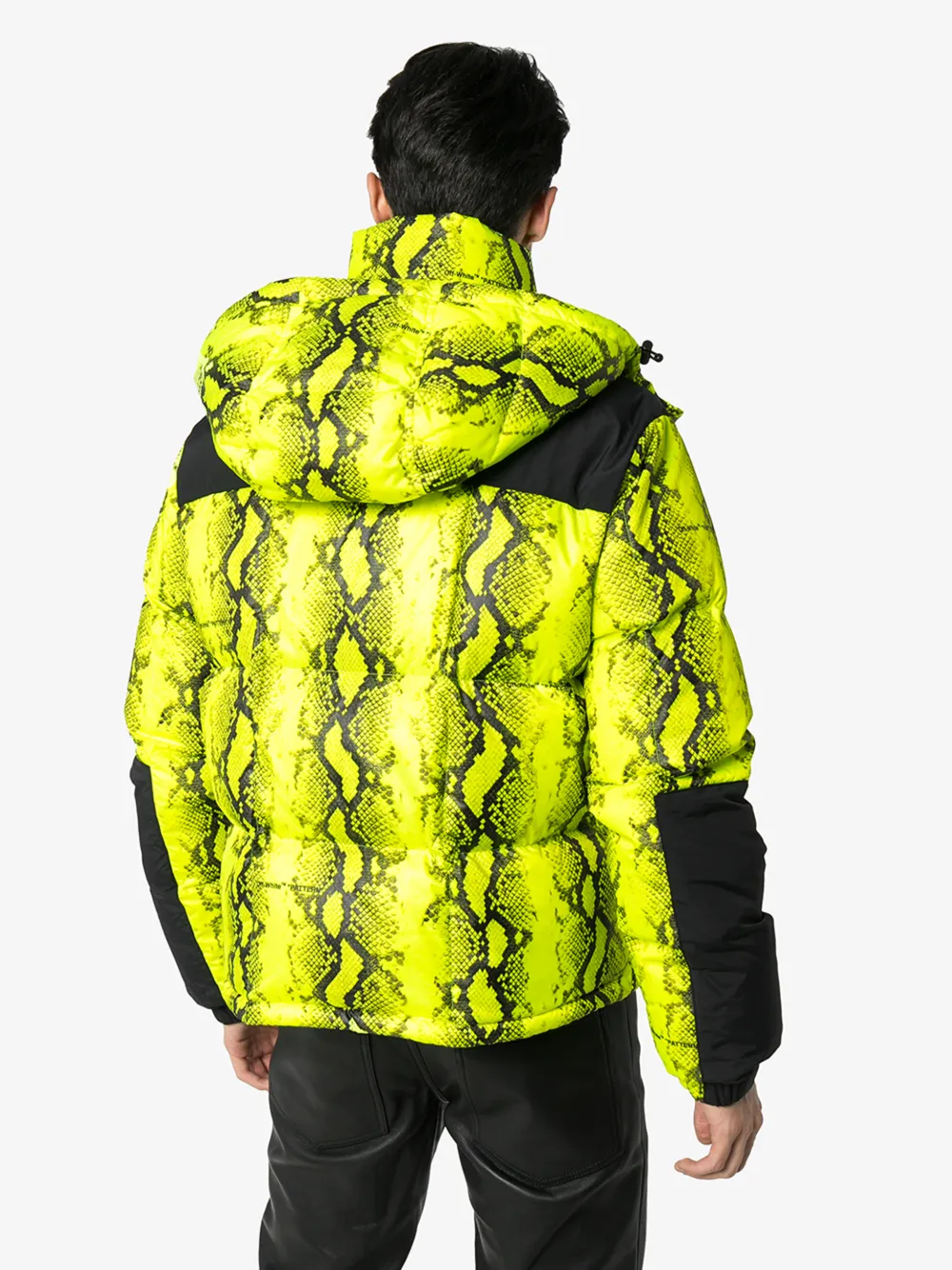 OFF-WHITE SNAKE PRINT PADDED JACKET,OMED015R20D53001620014583917