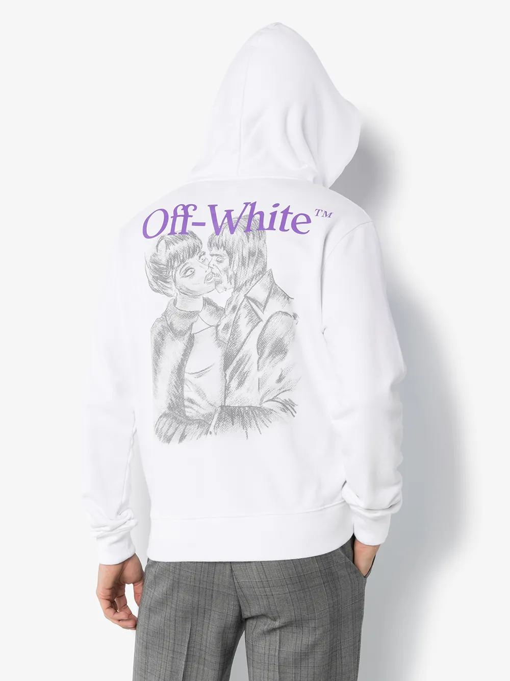 Off-White Horror Kiss Print Hoodie - Farfetch