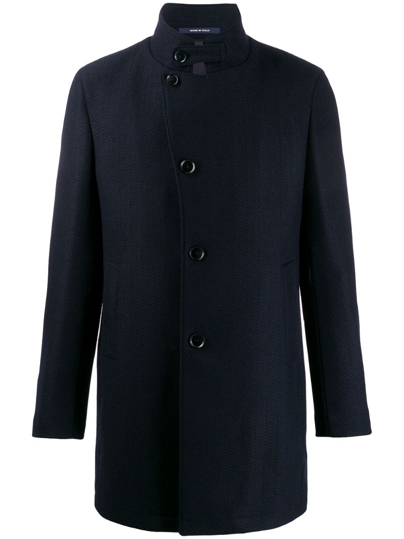 Tagliatore Gordon Single Breasted Coat In Blue | ModeSens