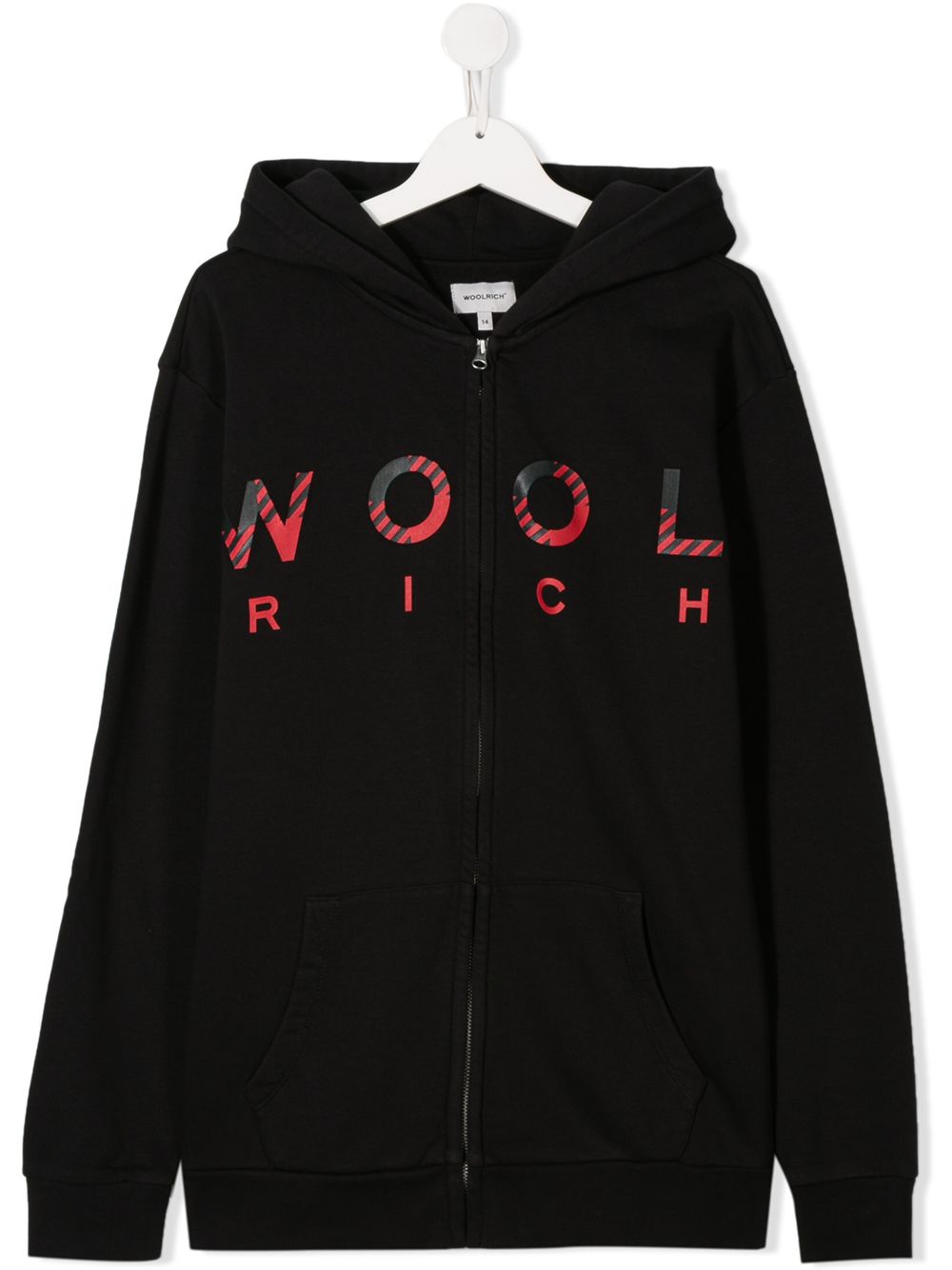 фото Woolrich Kids худи на молнии с логотипом