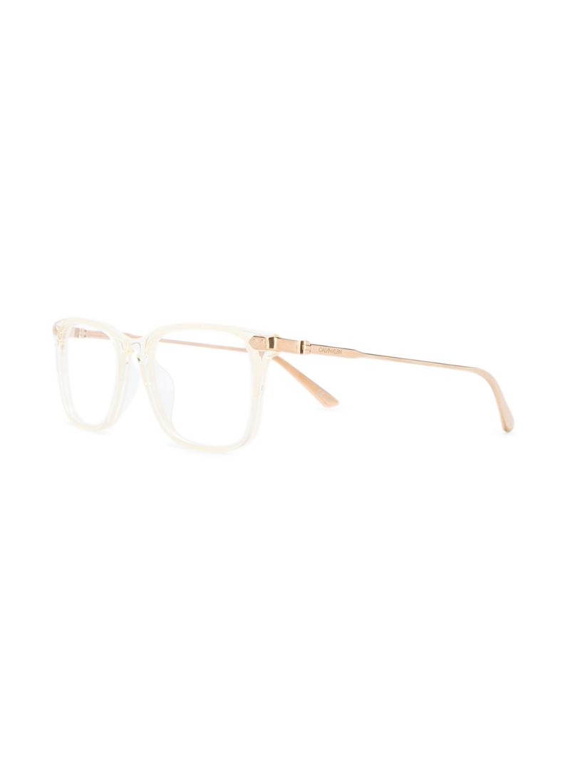 Shop Calvin Klein Square Frame Glasses In Neutrals