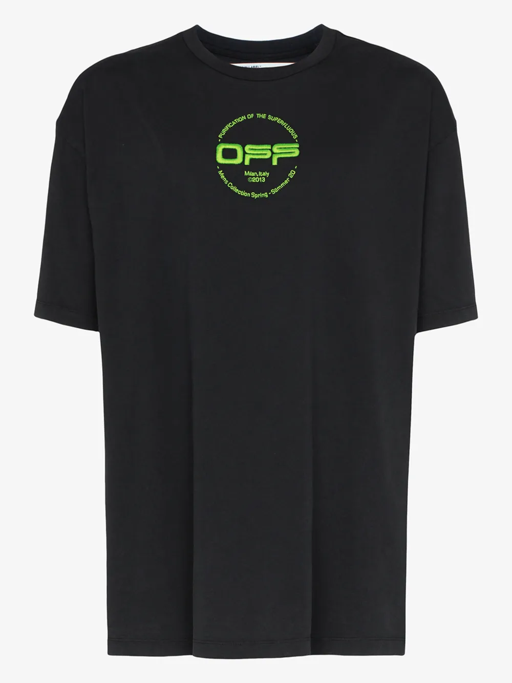 OFF-WHITE OFF-WHITE LOGO HAND PRINT COTTON T-SHIRT,OMAA038R20185013108814584629