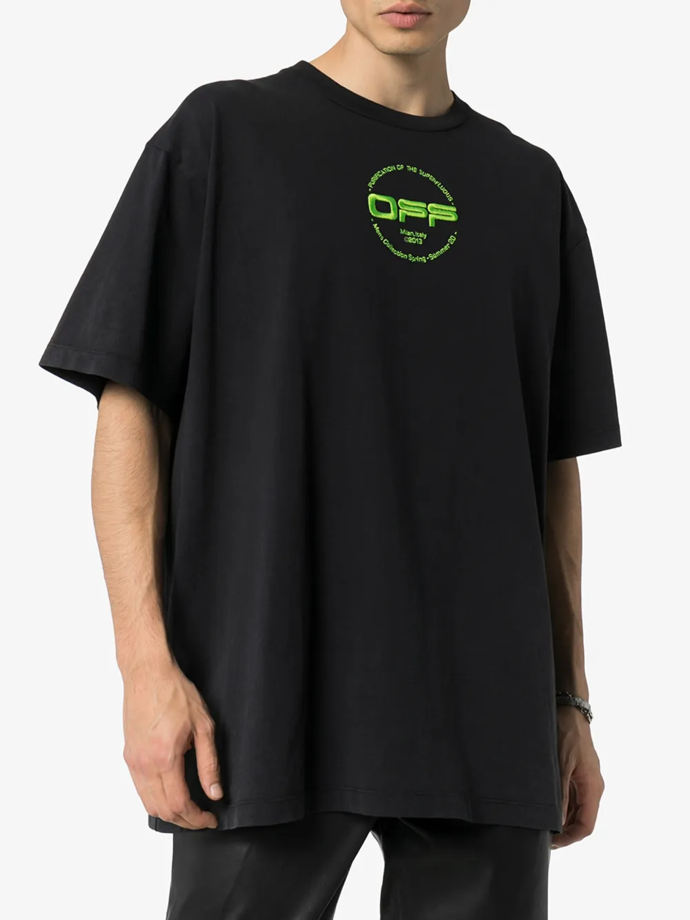 OFF-WHITE OFF-WHITE LOGO HAND PRINT COTTON T-SHIRT,OMAA038R20185013108814584629
