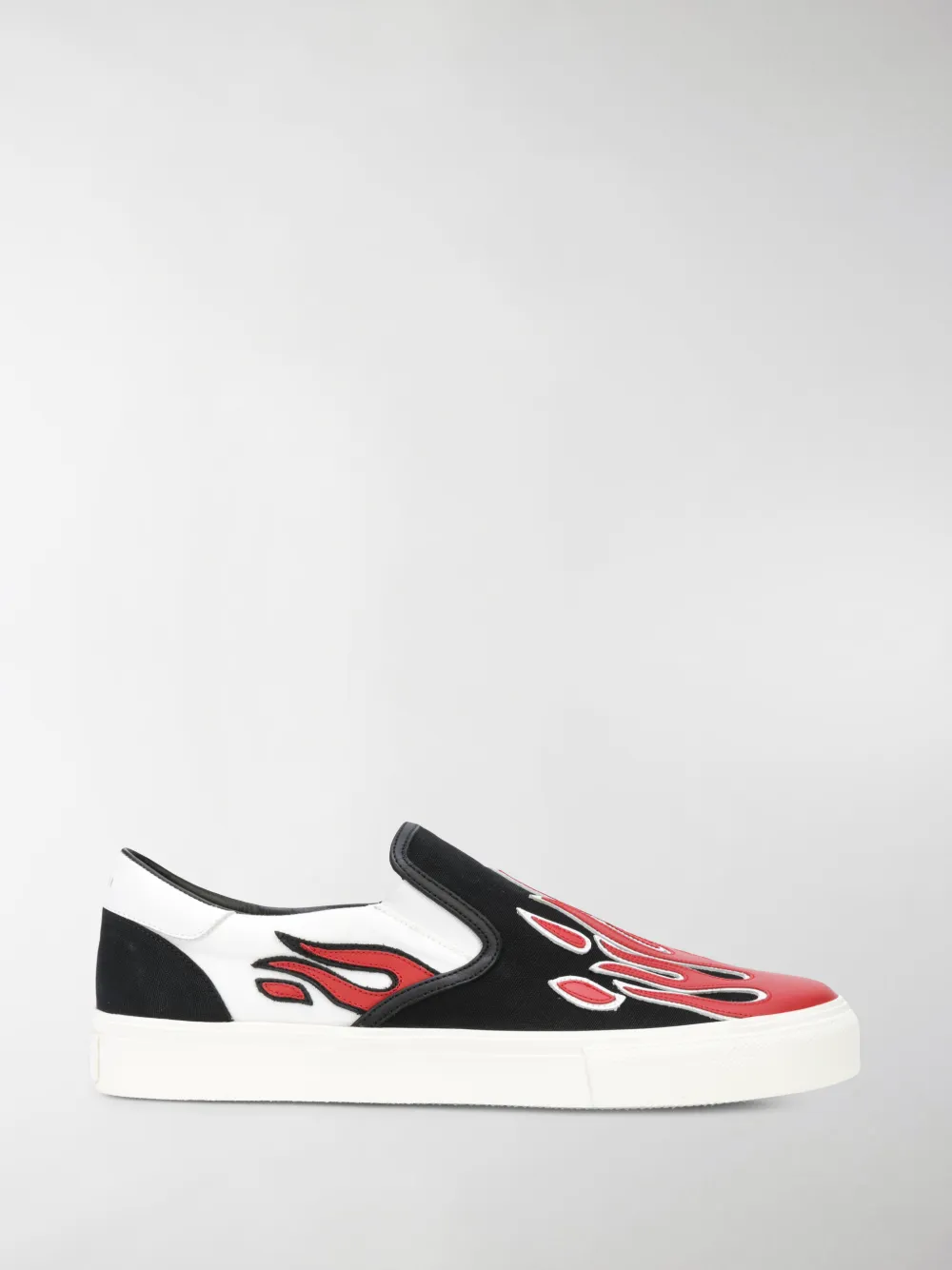 AMIRI FLAME APPLIQUÉ SLIP-ON SNEAKERS,S0F23149CL14584647