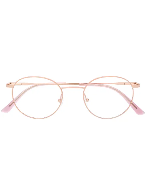 Calvin Klein round-frame logo glasses